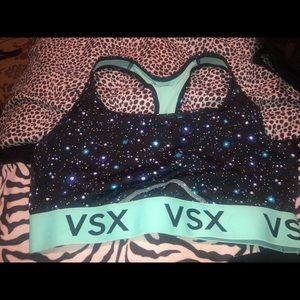 Galaxy print victoria secret sports bra